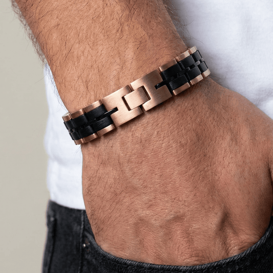 Bracelet Baldr Rose Gold & Zebrawood - La Moda Me