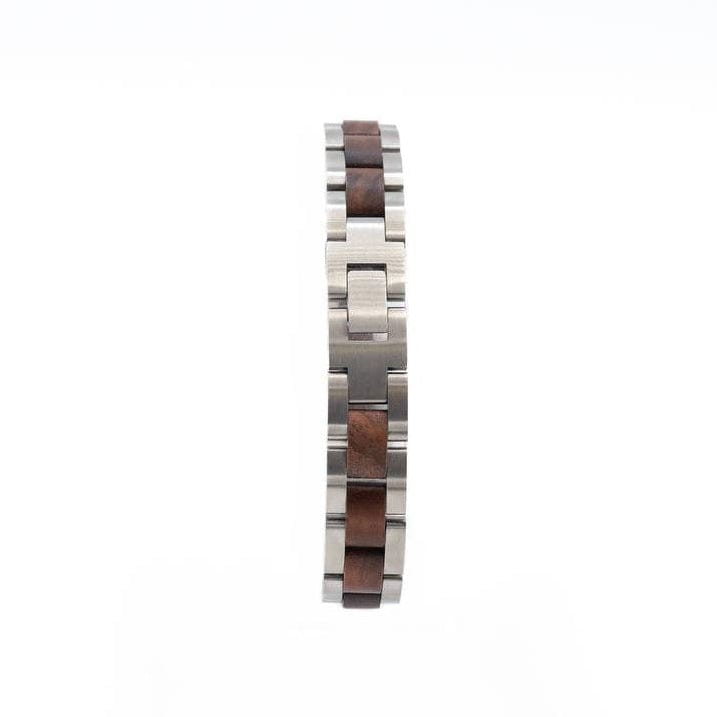 Bracelet Vidar Stainless Steel & Walnut Wood - La Moda Me
