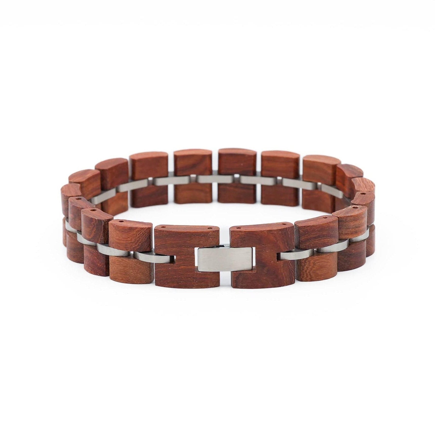 Tor Bracelet - Eco-Friendly Redwood & Steel Norse Thor | La Moda Me