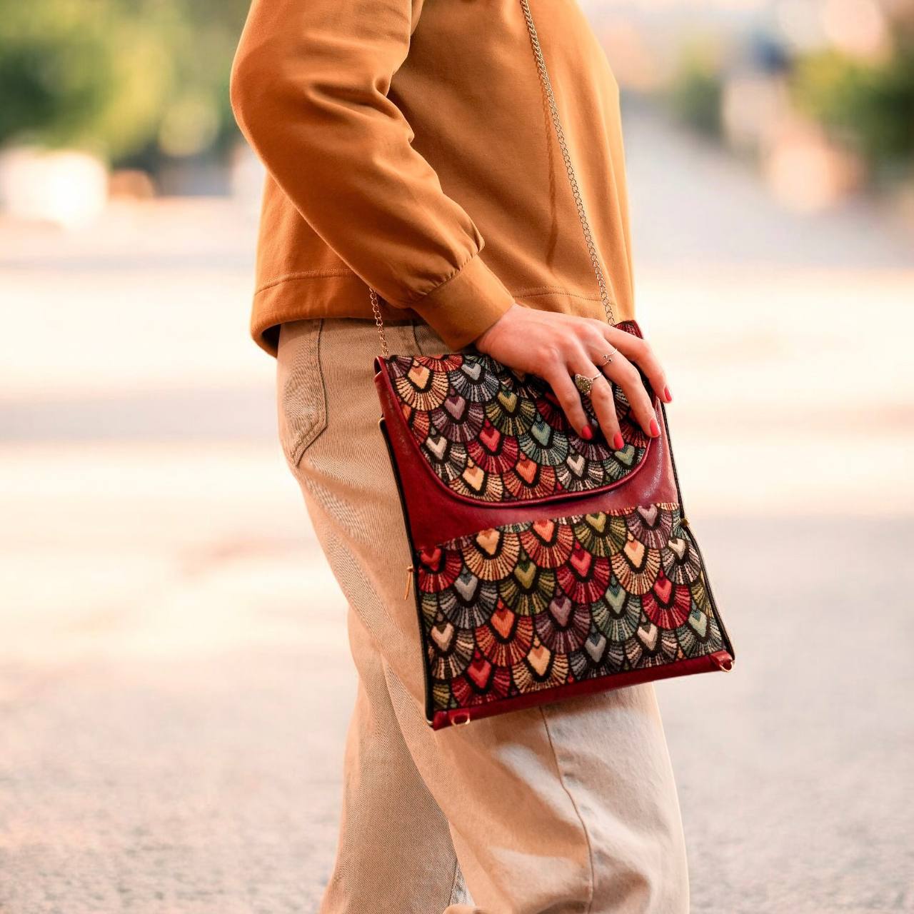 Bag Jane (big), vegan, artificial leather, 4 in 1 - La Moda Me