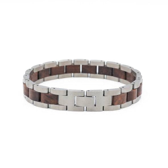 Bracelet Vidar Stainless Steel & Walnut Wood - La Moda Me