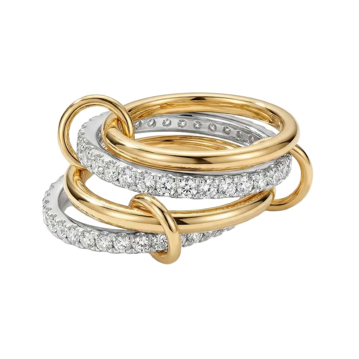 Holly - Interlocking Crystal Ring - La Moda Me