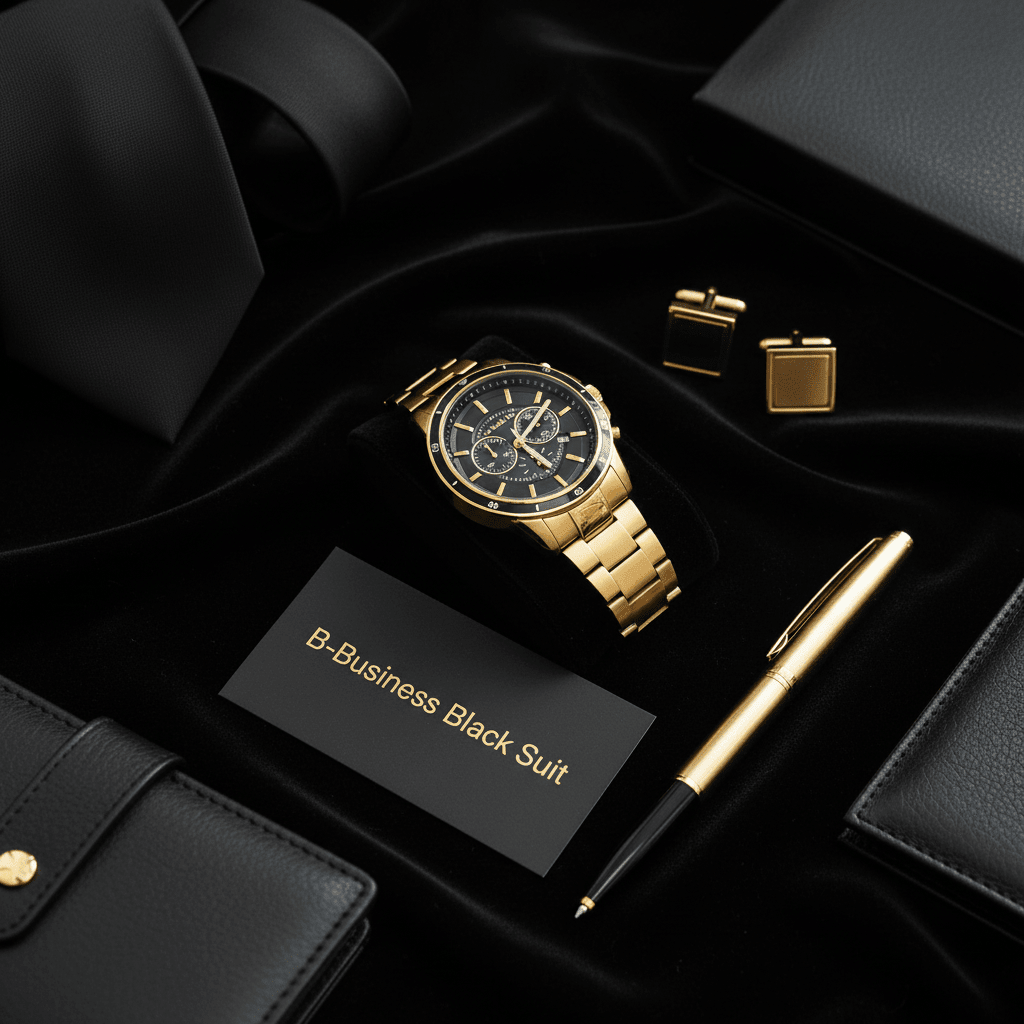 B - Business Black Suit - La Moda Me