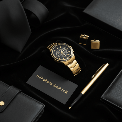 B - Business Black Suit - La Moda Me