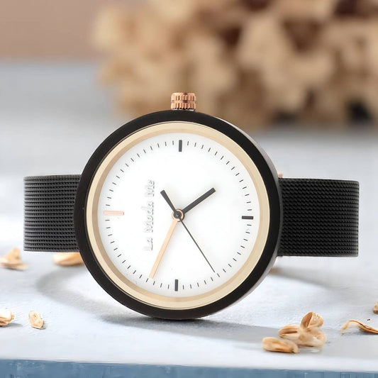Watch Lumin ron, black, elegant, minimalistic - La Moda Me