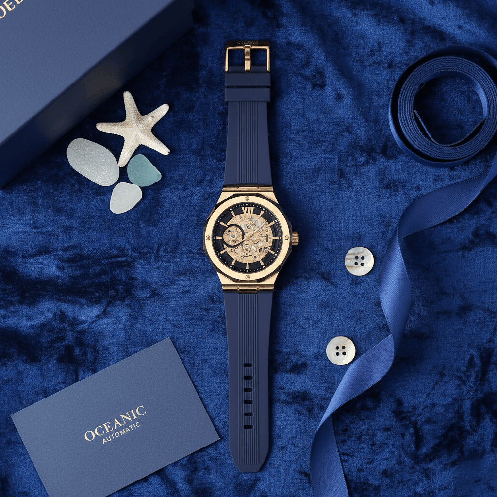 Blue Mirage of the Gulf Watch - Premium Luxury Timepiece - La Moda Me