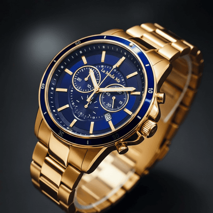 CEO Handshake Blue Watch - Executive Luxury Timepiece - La Moda Me
