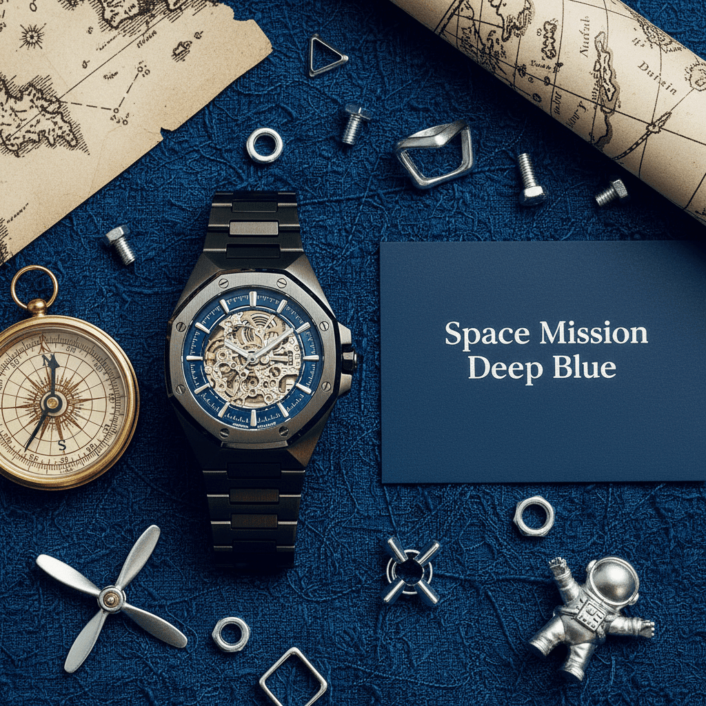 Space Mission Deep Blue Watch - Premium Adventure Timepiece - La Moda Me