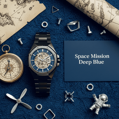 Space Mission Deep Blue Watch - Premium Adventure Timepiece - La Moda Me