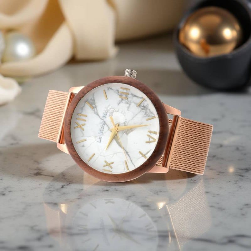 Watch Aurora Rose, elegant, rosegold color, luxury look, feminin - La Moda Me