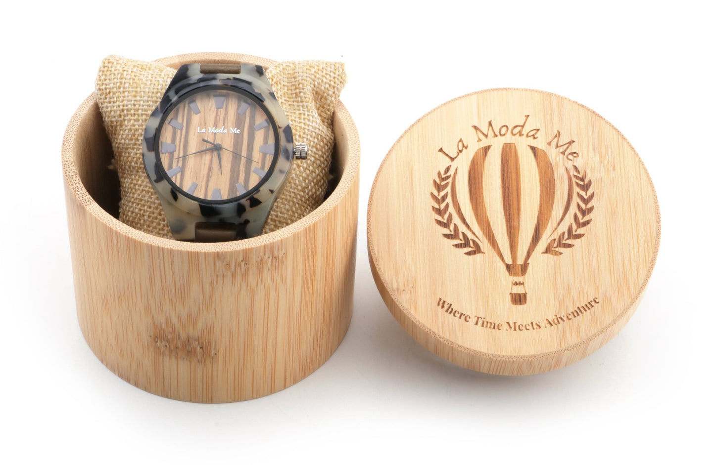 Watch Luce Forte - Eco - Friendly Acetate & Leather Timepiece - La Moda Me