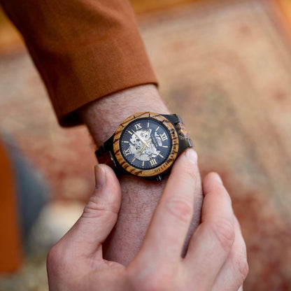 Watch Notterdam, automatic, zebrawood - La Moda Me