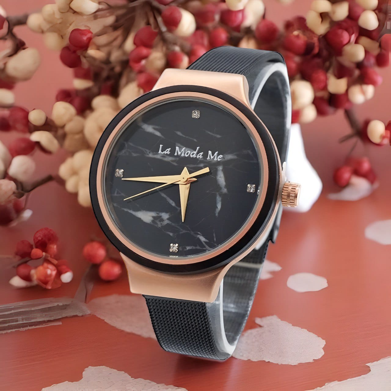 Watch Stellar, marble dial, classy look, elegant, feminin - La Moda Me
